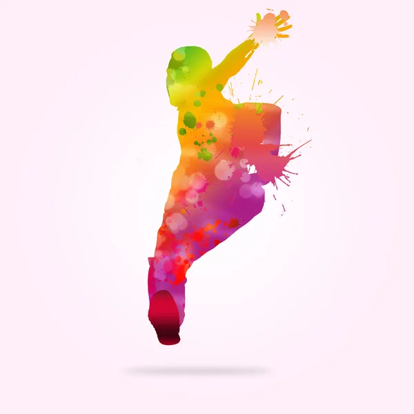 Abstract silhouette of dancer — Stock Photo, Image