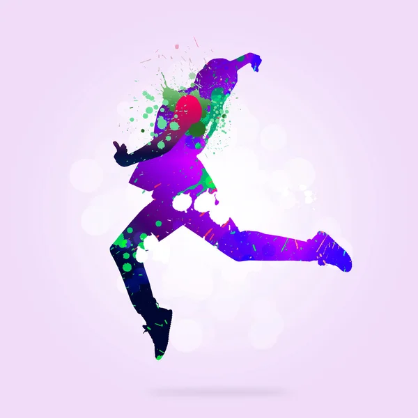 Abstract silhouette of dancer — Stock Photo, Image