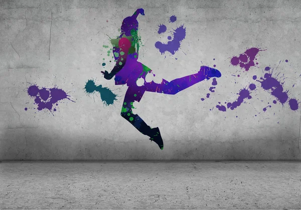 Abstract dancer silhouette — Stock Photo, Image