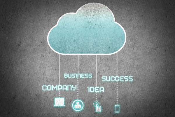 Obliczanie ikony biznes chmura — Zdjęcie stockowe
