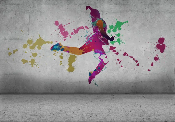 Abstract dancer silhouette — Stock Photo, Image