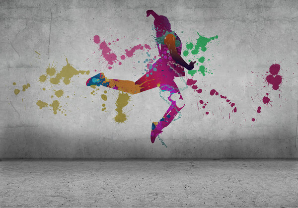 Abstract dancer silhouette