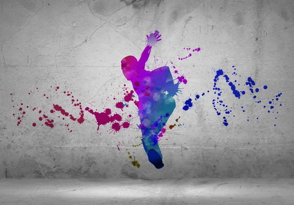 Abstract dancer silhouette — Stock Photo, Image