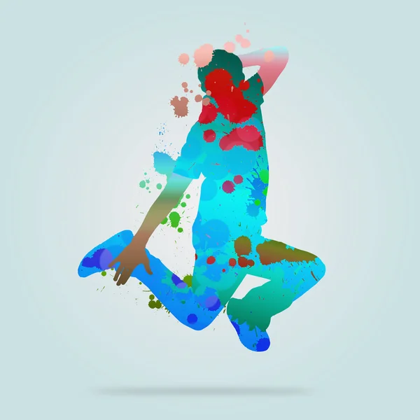 Abstraktní silueta tanečnice — Stock fotografie