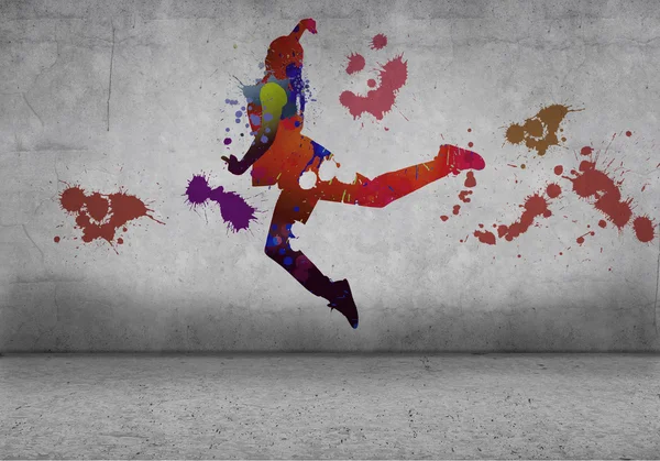 Abstract dancer silhouette — Stock Photo, Image