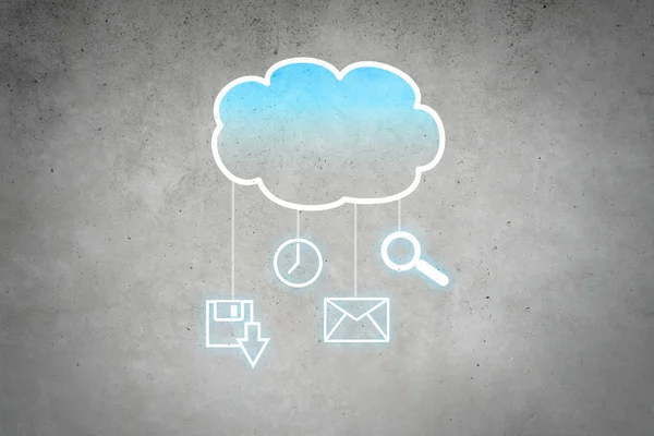 Computing cloud business icons — Stock Photo, Image