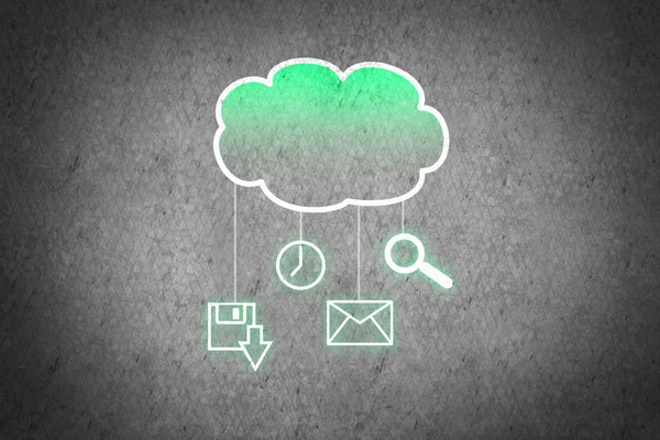 Computing cloud business icons — Stock Photo, Image