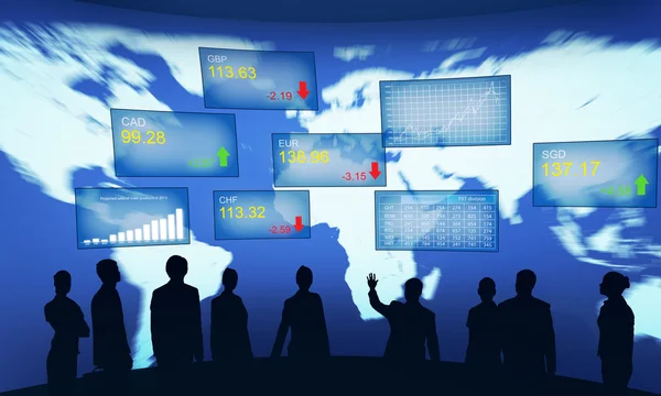 Mercado financiero y empresarios —  Fotos de Stock