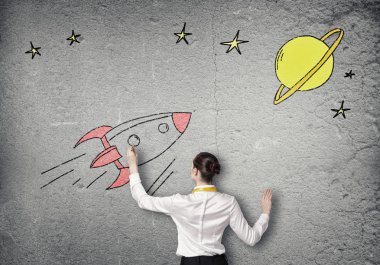 İşkadını çizim roket