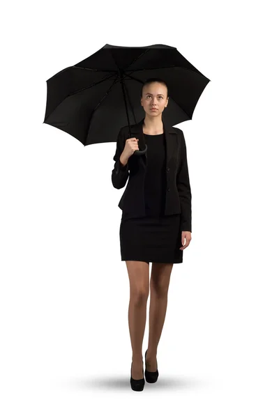 Zakelijke vrouw bedrijf paraplu — Stockfoto