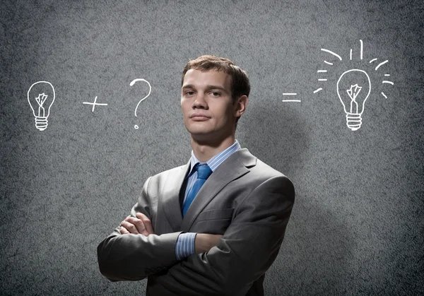 Businessman having ideas — Stock Photo, Image