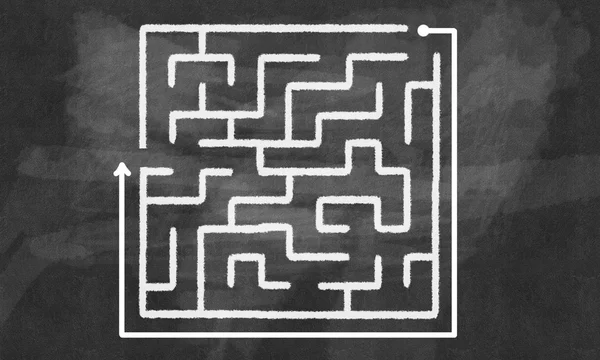 Conceptuele labyrint patroon — Stockfoto