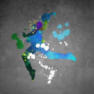 Soyut dansçı siluet