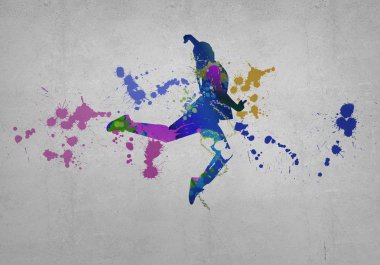 Soyut dansçı siluet