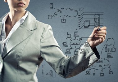 İş kadını resmi iş planı