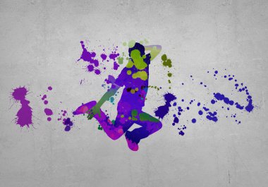 Soyut dansçı siluet