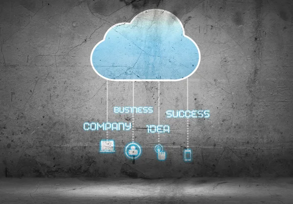 Icônes d'entreprise Cloud Computing — Photo