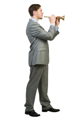 işadamı fifre çalış