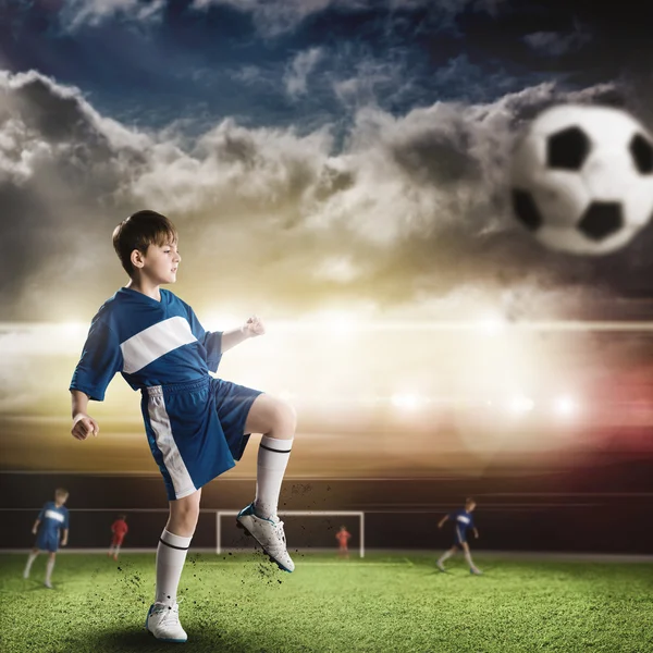 Young football champion — Stock Photo, Image