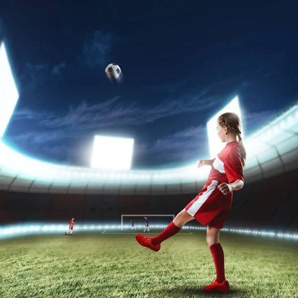 Kvinnliga fotbollsspelare — Stockfoto