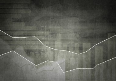 Pazar grafikleri ve diyagramları ile finansal arka plan