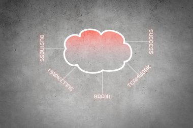 Çimento duvarda bilgi işlem bulut