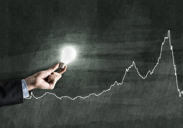 Diagramas y gráficos de bombillas —  Fotos de Stock