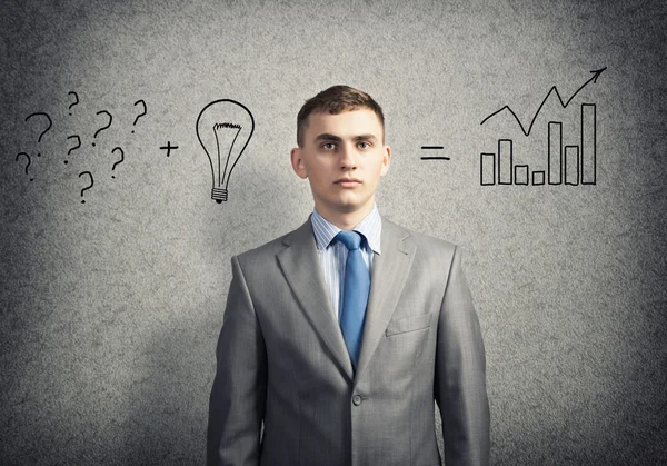 Young thoughtful businessman — Stock Photo, Image