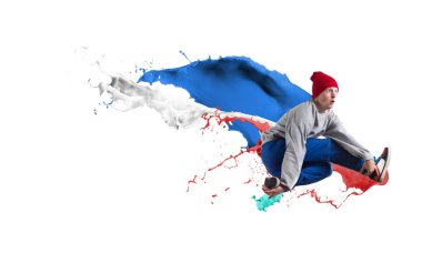 Modern tarz dansçı atlama