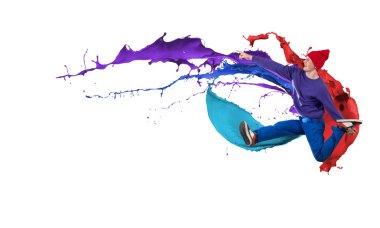 Modern tarz dansçı atlama