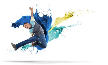 genç adam hip hop dans