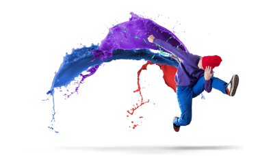 genç adam hip hop dans