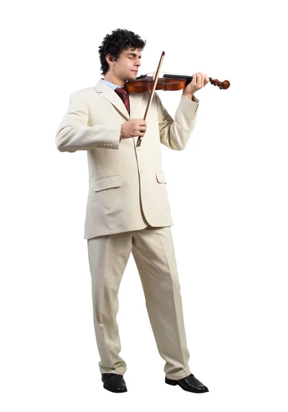 Omul de afaceri cântă la vioară — Fotografie, imagine de stoc