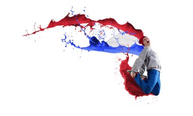 Modern tarz dansçı atlama