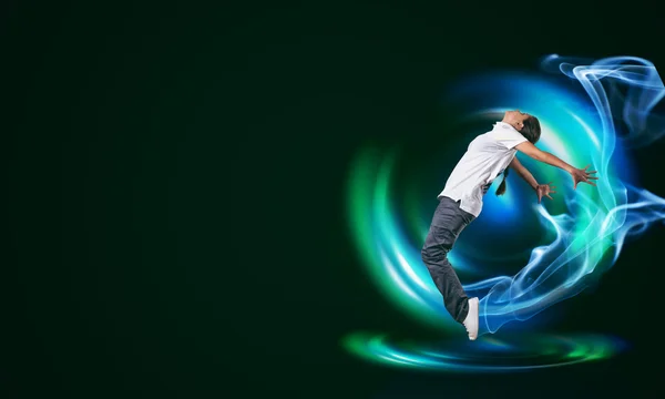 Moderní stylizované tanečník skákání — Stock fotografie