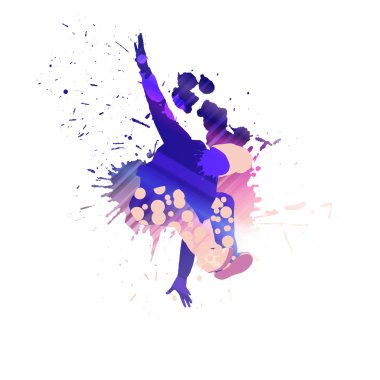 renkli siluet Dancer