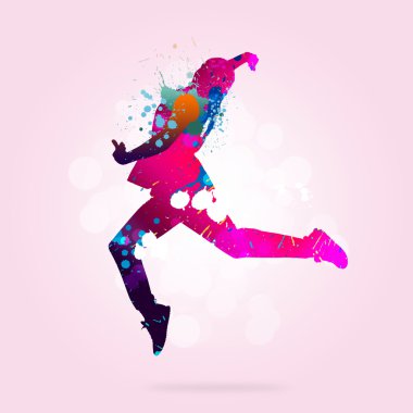 renkli siluet Dancer