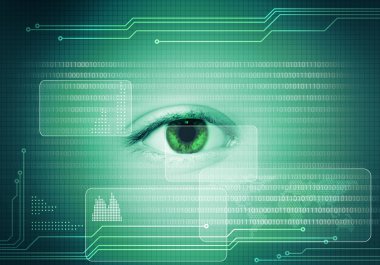 Dijital ikili üzerinde insan gözü