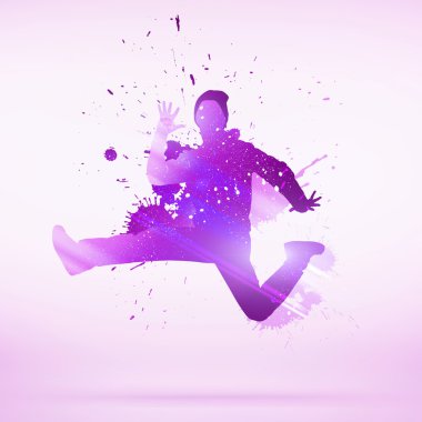 renkli siluet Dancer