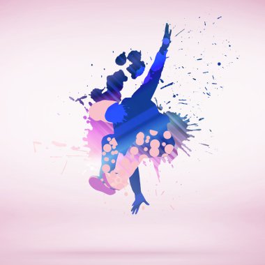 renkli siluet Dancer