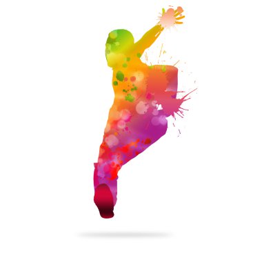renkli siluet Dancer
