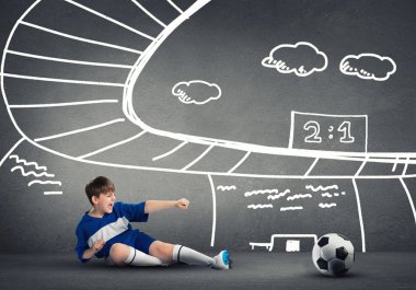 çocuğun futbol oynama