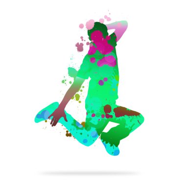 renkli siluet Dancer