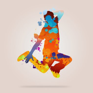renkli siluet Dancer