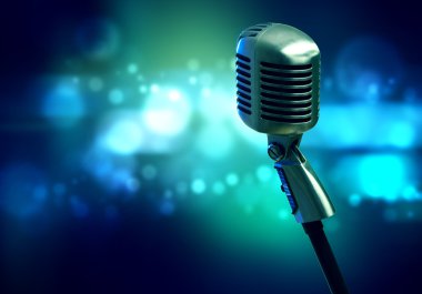 konser salonunda mikrofon
