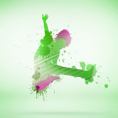 renkli siluet Dancer