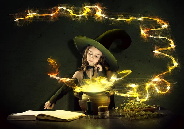 Little Halloween witch — Stock Photo, Image