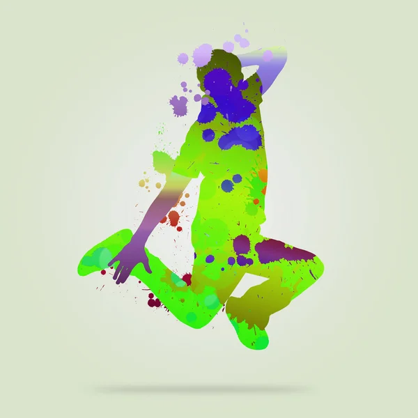 Renkli siluet Dancer — Stok fotoğraf
