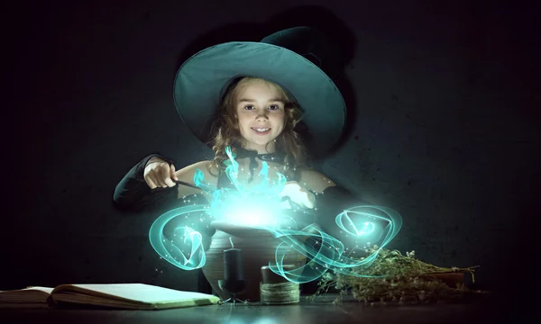 Little Halloween witch — Stock Photo, Image