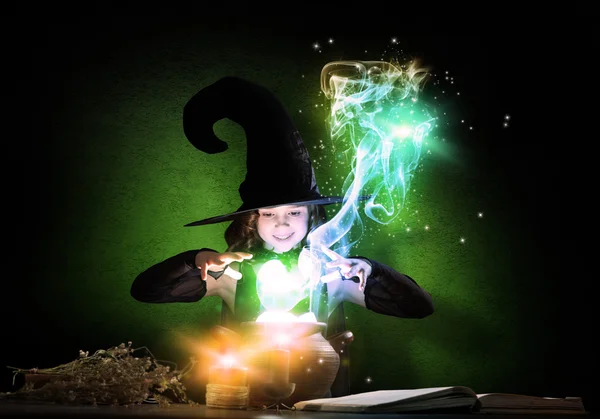 Little Halloween witch — Stock Photo, Image